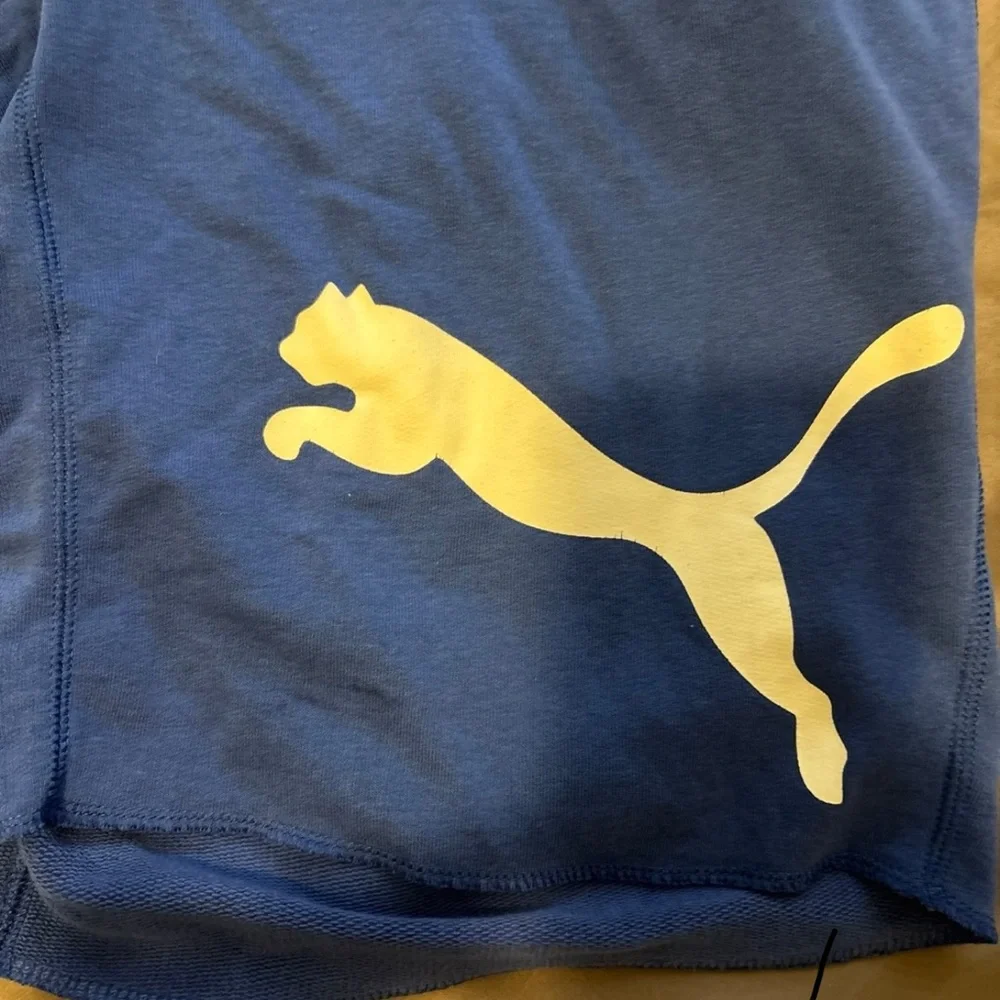 Puma Men's Athletic Shorts in Blue - Picture 2 of 4